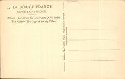 CPA Mont Saint Michel Crypt Abbey of the large pillars