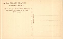 CPA Mont Saint Michel Crypt Abbey of the large pillars