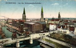 CPA Duisburg Year der Schwanentorbrucke