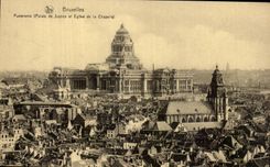 CPA Brussels Panorama Law courts and church of the vault