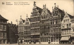 CPA Belgien Antwerpen Maisons der grossen Platze