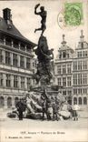 CPA Belgium Antwerp Fountain of Brabo