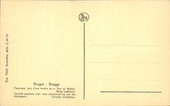 CPA Bruges Panorama taken of a window of the tower of the Belfry