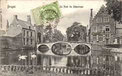 CPA Bruges the bridge of the beguinage