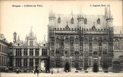 CPA Belgium Bruges Town hall