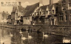 CPA Belgium Bruges Green Quay House of the pelican