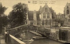 CPA Belgium Bruges Behind Gruuthuuse the Senior