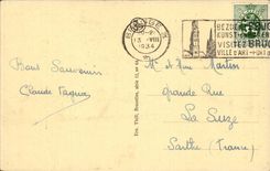 CPA Belgium Bruges the explosives magazine with the lake of love