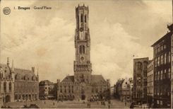 CPA Belgium Bruges Grand places