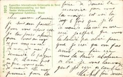 CPA Ghent 1913 Main courtyard with the sections English and French