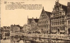 CPA Belgium Ghent Quay with grasses