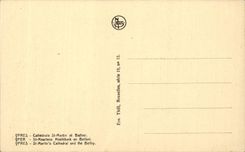 CPA Belgium Ypres Cathedral St Martin and belfry