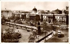 CPA Great Britain London London National Gallery Trafalgar Public garden