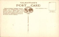 CPA Great Britain London London National Gallery Trafalgar Public garden