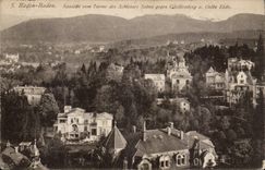 CPA Baden Baden Aussicht vom Turme of Schlosses Solms gegen Gacillienberg U Gelbe Eiche