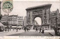 CPA Paris Prachtstrasse und tragt Str Denis