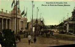 CPA Brussels Fair of 1910 Sight on the palate of female work