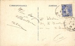 CPA Menton an old street Ass donkey