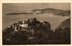 CPA Eze View of the village taken of the road of the large cornice of Nice has Menton