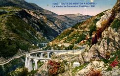 CPA Weg von Menton hat Sospel der Karamel Viaduct und das Castillon
