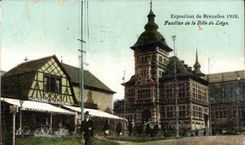 CPA Fair of Brussels 1910 House of the town of Liege Alsatian Tavern