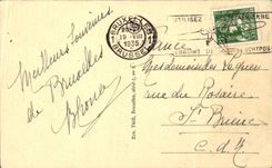 CPA Brussels the large one places Western Southern part Town hall