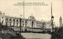 CPA Brussels Fair universal of Brussels 1910 principal Frontage and the tower of the palate of Brussels
