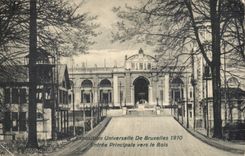 CPA Brussels Fair universal of Brussels 1910 principal Entry towards wood