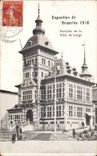 CPA Brussels Fair of 1910 House of the town of Liege