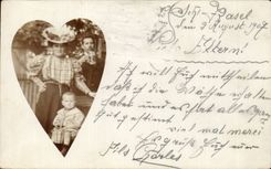 CPA Folklore Costume Woman and child