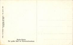 CPA Baden Baden DER gross Sall im Konvesationshaus