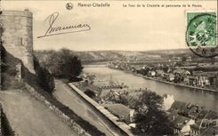 CPA Namur citadel the tower of the citadel and panorama of the Meuse