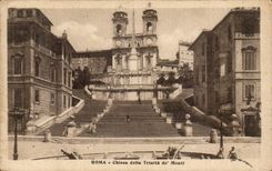 CPA Italy Italia Roma Chiesa della Trinita of Monti