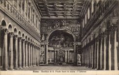 CPA Italy Italia Roma Basilica di S paolo fuori walled it the interno