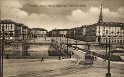 CPA Italie Italia Torino Piazza Vittorio Veneto vista della Gran Madre