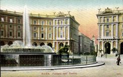 CPA Italy Italia Roma Fontana LED Esedra