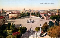 CPA Italy Italia Roma Piazza del Fopolo
