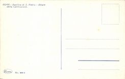 CPA Italy Italia Roma Basilica di S Pietro Altare della Confessione
