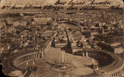CPA Italy Italia Roma Panorama paved Cupola di S Pietro