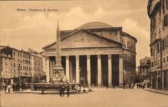 Italy Italia CPA Roma the Pantheon di Agrippa
