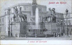 Italy Italia CPA Roma It colossi del Quirinale