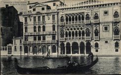 Italy Italia CPA Venezia Canal large Palazzo Ca of oro