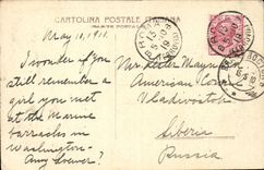 Italy Italia CPA Roma Veduta Generale LED big shot E Castel S angelo