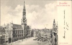 Belgie Belgium Brussels CPA Places town hall