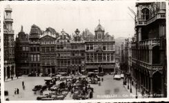 Belgie Belgium Brussels CPA Grande places market at the flowers