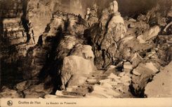 CPA Belgium Caves of Han the boudoir of Proserpine