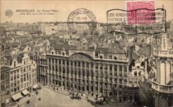 CPA Belgium Brussels the large one places east coast considering as the crow flies