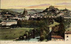 CPA Le Puy Vue generale prise du rocher d'Espaly