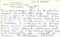 CPA Le Puy en Velay Basilique de Notre Dame du Puy la facade