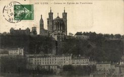 Lyon CPA Slope and church of Fourviere